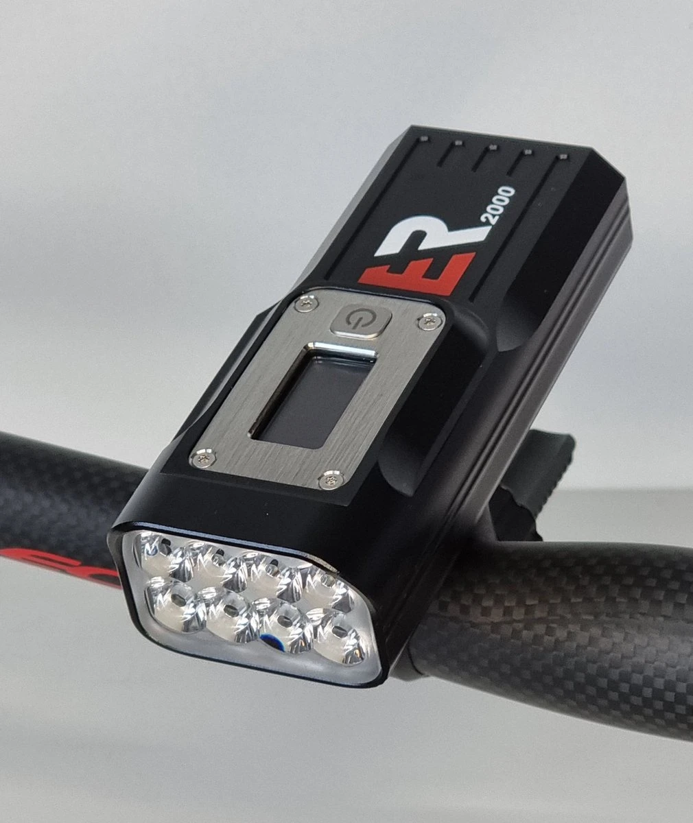 ER-2000 - Fietslicht - Fietsverlichting LED & USB Oplaadbaar - Powerbank 10.000 MAh - Fietslamp Racefiets & MTB - 2.000 Lumen - Afbeelding 3