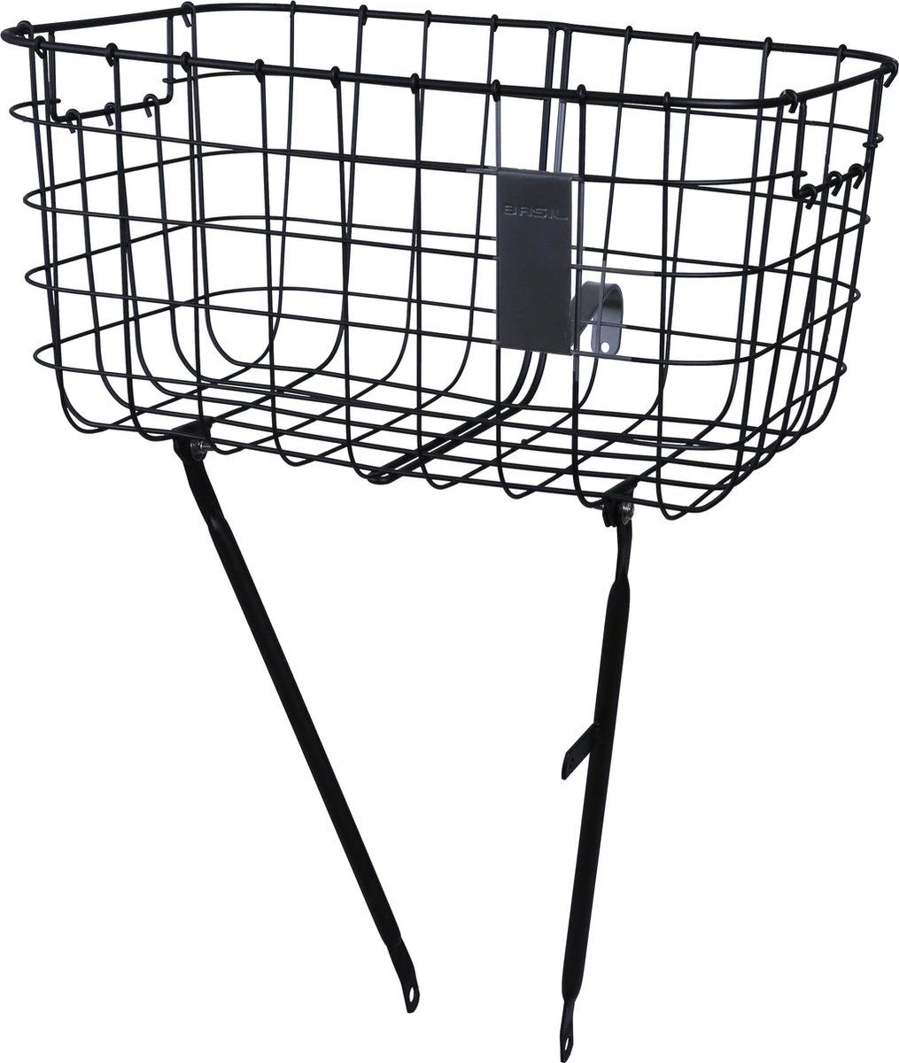 Basil Robin Fietsmand - Voor - Inclusief Bevestigingsmateriaal - Zwart