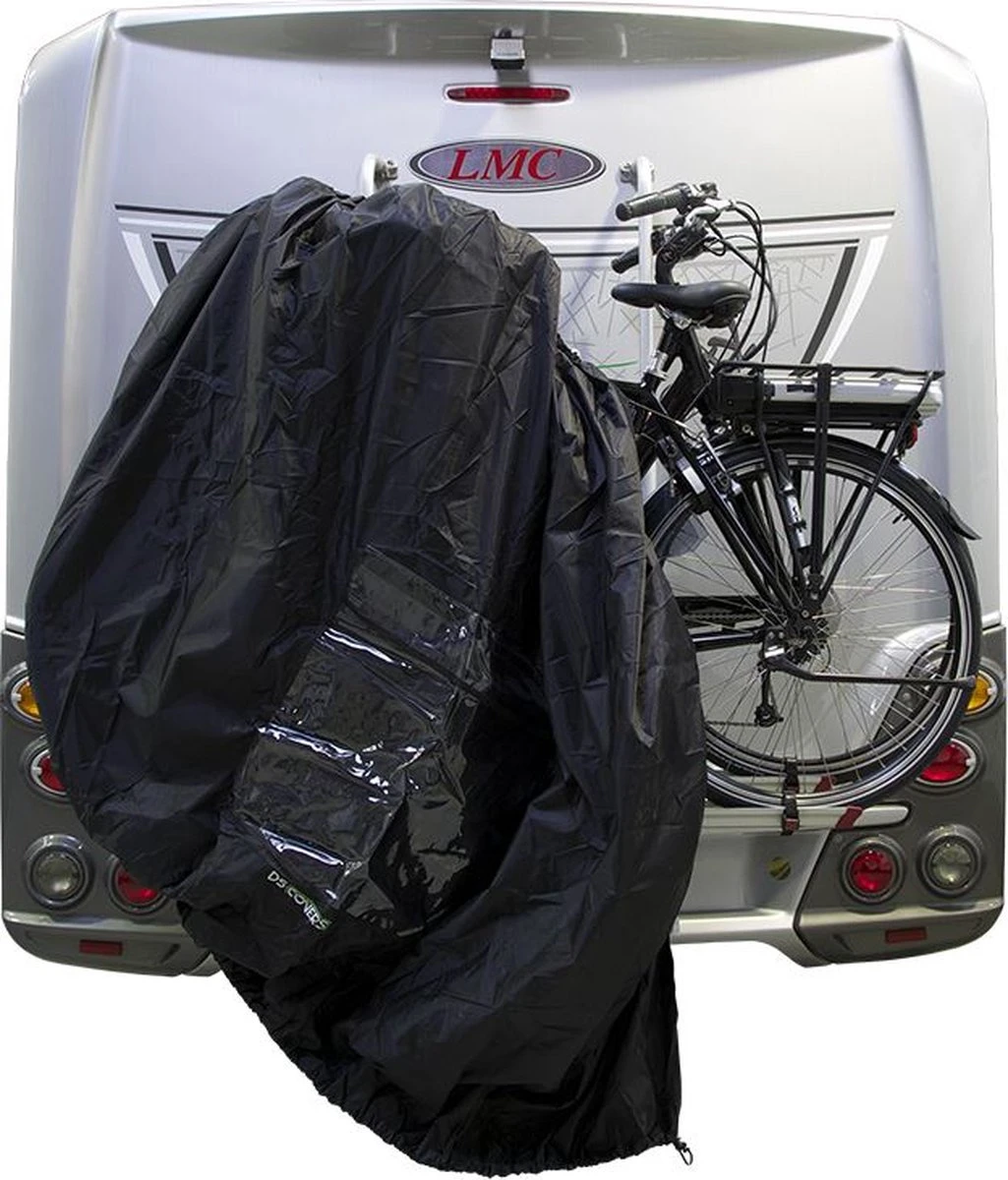 STAR Fietsdragerhoes Van DS COVERS – Outdoor – Waterdicht – Met Gevarenbordhouder – 300D Oxford – Incl. Opbergzak – Geschikt Voor 2/3 Fietsen – Beschermt De Fiets(en) Achterop De Caravan En Camper - Afbeelding 3