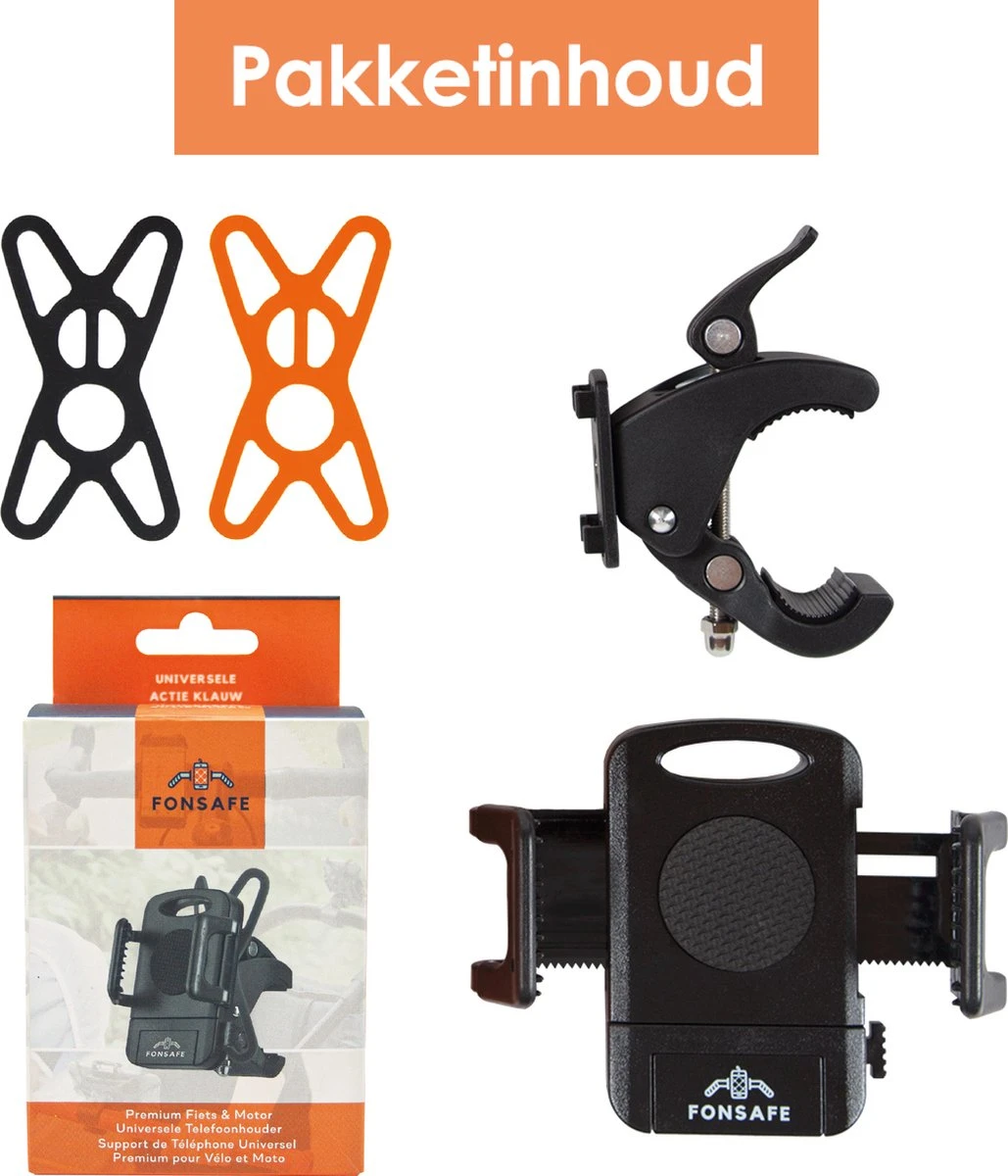 FONSAFE® Telefoonhouder Fiets - Universeel En Schokbestendig Voor GSM - Handsfree Bellen - 360° Draaibaar - Smartphone Houder Fiets - Iphone - Samsung - Huawei - Afbeelding 11