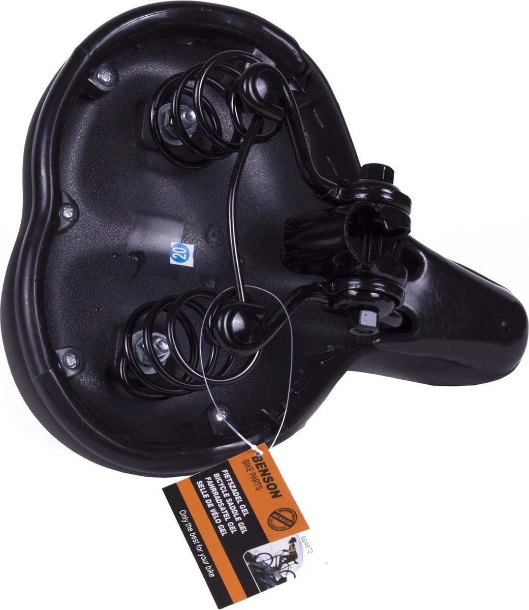 Benson Universeel Gel Fietszadel Voor Dames En Heren - 23x18x6 Cm - Zwart | Comfortabel Unisex Zadel Past Op Elke Fiets - Afbeelding 10