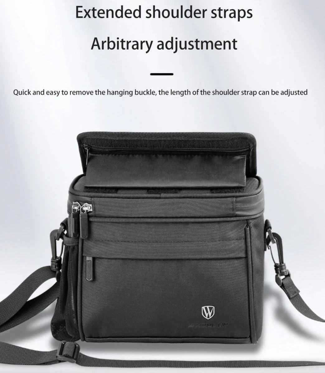 Stuurtas Fiets - Telefoonhouder Fiets - GSM Houder Fiets - Afneembaar - Touchscreen - Bidonhouder - Zwart - Afbeelding 2