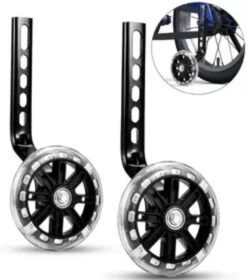 Merkloos Zijwieltjes Voor Kinderfiets - 12-20 Inch - Kleur Zwart- 12 Inch/14 Inch/16 Inch/18 Inch/20 Inch - Zijwielen - Kinderfietsaccessoires