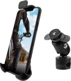 Opti Line Duo Lock Opti-Mirror Spiegelhouder Voor Scooters En Motor. Universele Verstelbare Mobiele Telefoonhouder Voor Stuur 90438 + 90453