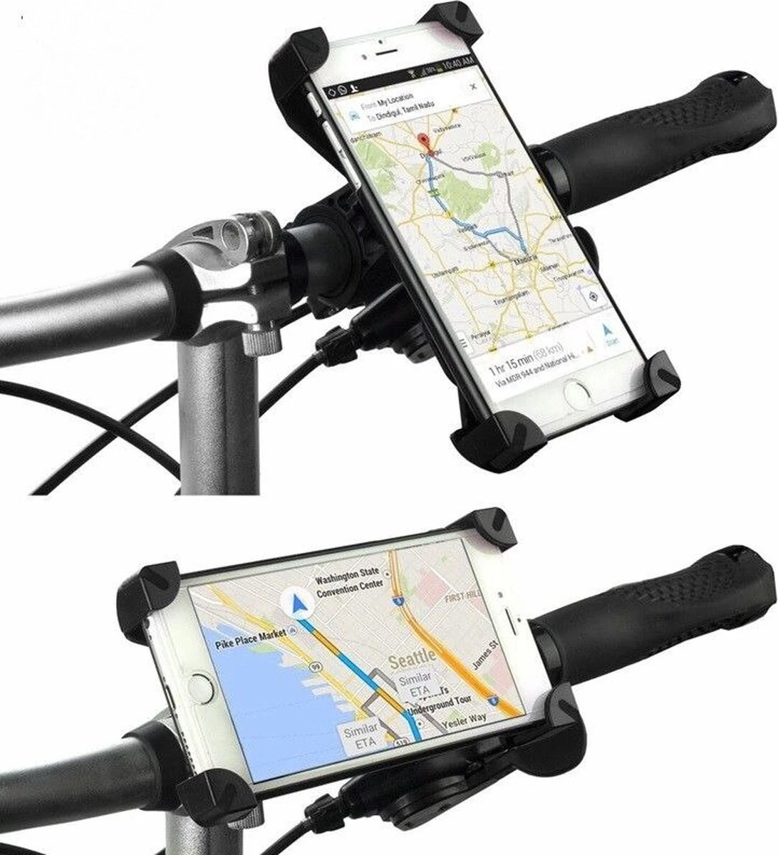Universele Telefoonhouder Fiets Met 360 Graden Rotatie - Anti Shock & Vibratie Ontwerp - Ook Voor Scooter En Motor – GSM Mobiel Houder - Fietshouder - Afbeelding 4