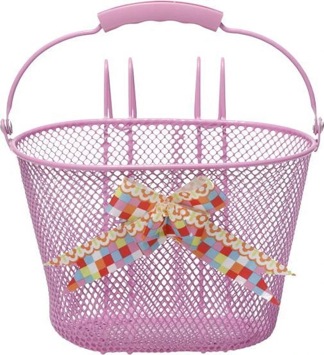 New Looxs Asti Girls Fietsmand Stuur Kinderfiets - 8 Liter - Roze - Afbeelding 2