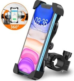 Universele Telefoonhouder Fiets Met 360 Graden Rotatie - Anti Shock & Vibratie Ontwerp - Ook Voor Scooter En Motor – GSM Mobiel Houder - Fietshouder