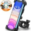 Besjaar Telefoonhouder Fiets - Motor - Scooter Met 360 Graden Rotatie - Universeel Vorm- Telefoonhouders Fiets - Gsm Houder Fiets - Fiets Telefoonhouder - Motorhouders- Voor Smartphone IPhone En Samsung