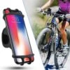 Merkloos Mobiele Telefoonhouder - Apple - IPhone - Gsm Toestel - Stuur - Universeel - Samsung - Huawei - Nokia - LG - HTC - Smartphone Houder Fiets - Sony - Xiaomi - Acer - Zwart - Telefoonhouder Voor Op De Fiets - Bike Mount Holder - Zwart 4.5-6 Inches