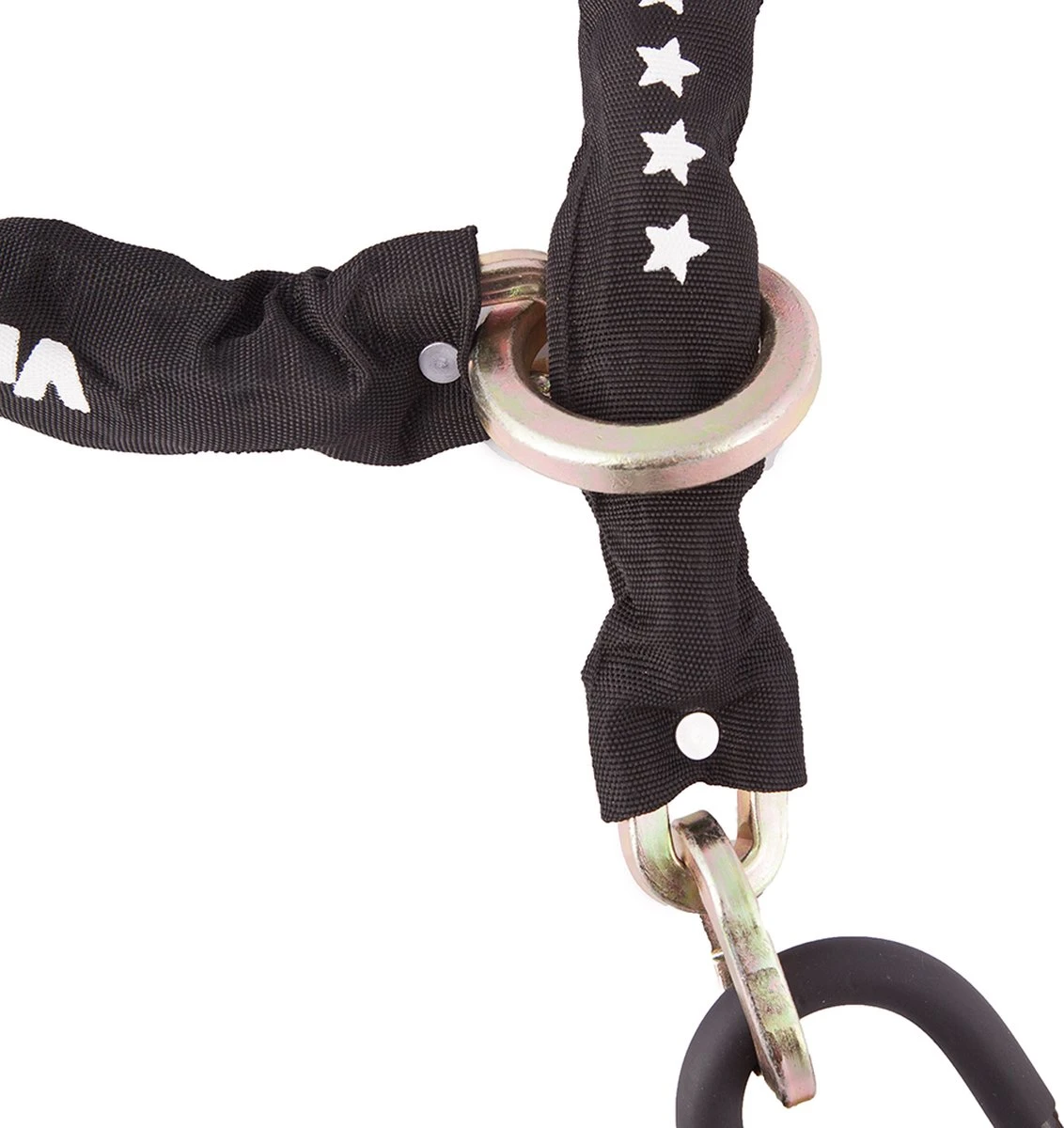 VINZ Trivor ART 4 Kettingslot - 300 Cm Motorslot Van Gehard Staal Met Ring / Scooterslot Met Hangslot / Bootslot 3 Meter /Schijfremslot - Afbeelding 5