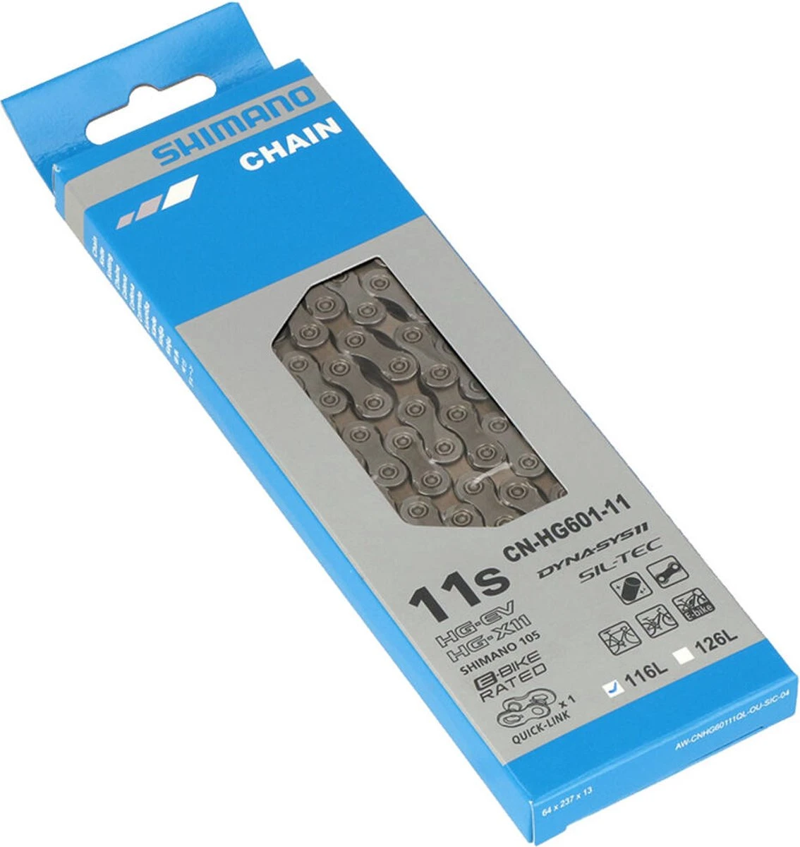 Shimano HG-601 11 Speed 105 / SLX 11 Speed Fietsketting - Met Quicklink - Afbeelding 8