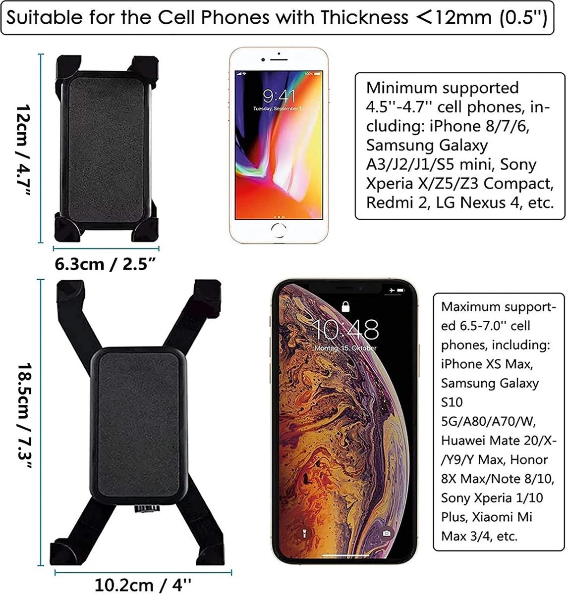 Universele Telefoonhouder Fiets Met 360 Graden Rotatie - Anti Shock & Vibratie Ontwerp - Ook Voor Scooter En Motor – GSM Mobiel Houder - Fietshouder - Afbeelding 12