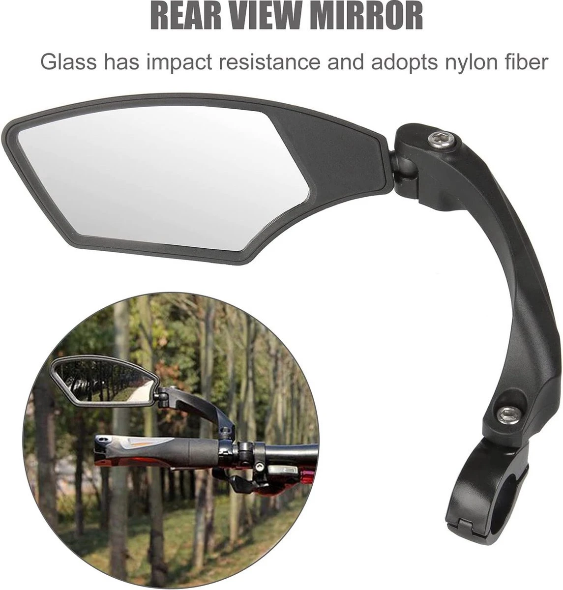 Igoods Fietsspiegel Ebike Rechts - Fietsspiegel Op Stuur - Verstelbaar - Afbeelding 7