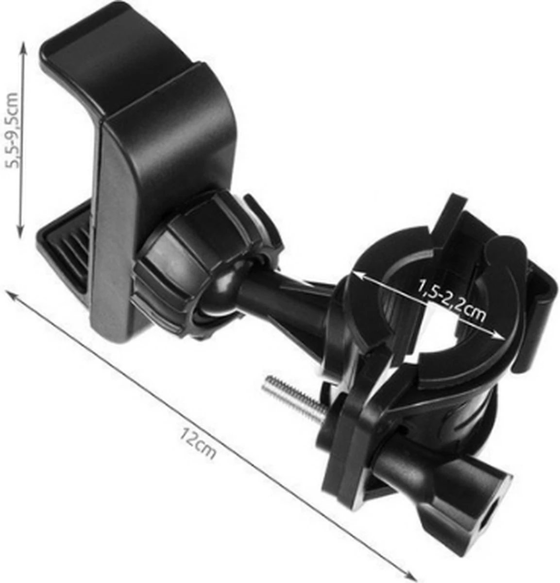 Merkloos Telefoonhouder Fiets Universeel - Stuur Telefoonhouder - 360 Draaibaar Telefoon Houder Fiets - Telefoonhouder Motor - Telefoonhouder Scooter -Zwart - Afbeelding 3