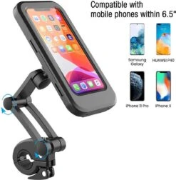 Merkloos Fietstelefoonhouder Waterdicht Telefoonhouder Motortelefoonhouder Universeel 360° Draaibaar Anti-Shock Accessoires