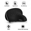 Philippe Sail Fietszadel Black Classic XXL, Stijlvol En Comfortabel Zadel Voor Veel Fietsplezier, Ergonomisch, Groot Zadel, Zacht En Geschikt Voor Alle Fietsen Inclusief Elektrische Fietsen