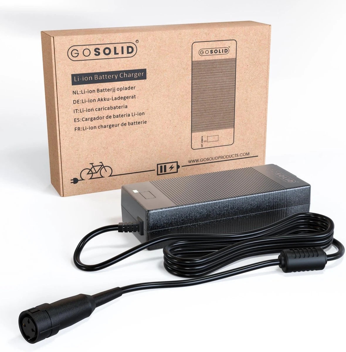 GO SOLID! ® Oplader Voor Gazelle Innergy - 48V 2A - Afbeelding 3