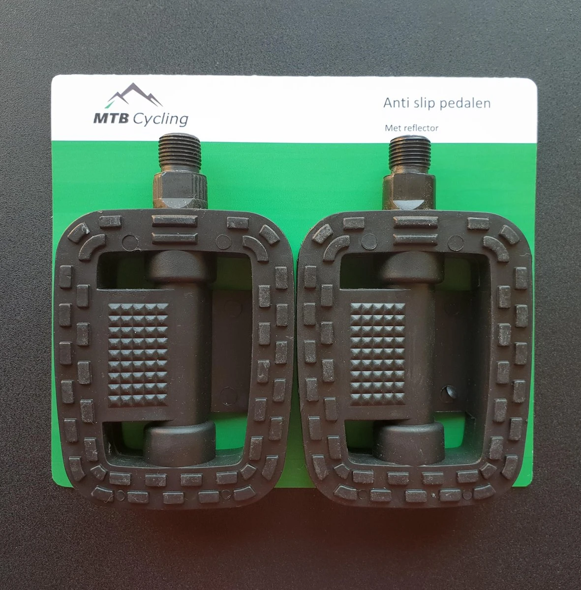 Fiets Pedalen - Anti Slip - Trappers Voor Fiets Met Reflector - 14.2mm Schroefdraad - 9/16 Inch -Zwart - Afbeelding 5