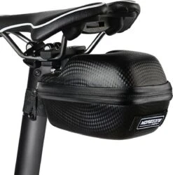 MOREZONE Fietszadeltas | Riem-Zadeltassen | MTB Fiets Fietsstoeltje Pack Regendicht | Waterdicht (Zwart)