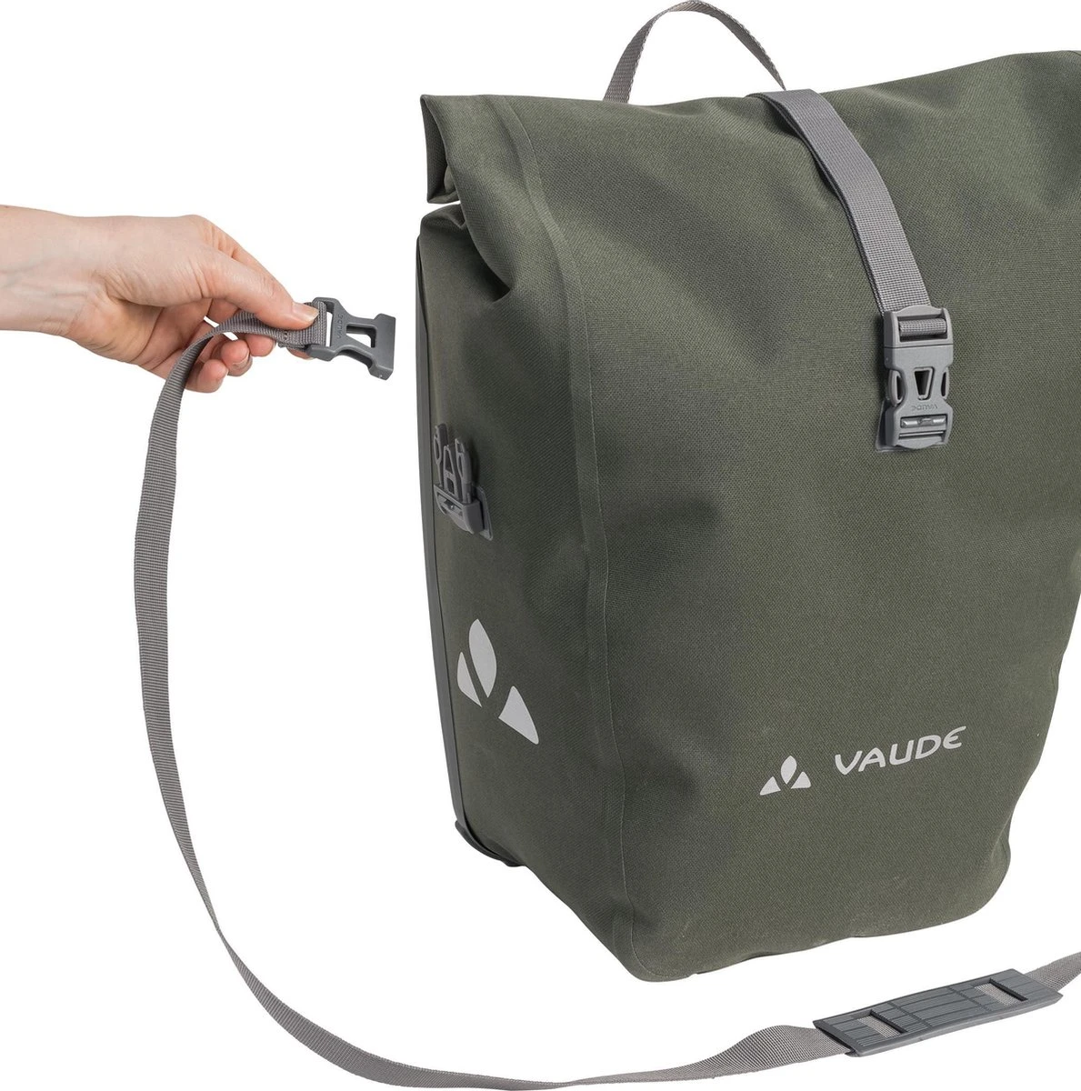 VAUDE Aqua Back Deluxe Single Fietstas - 24 L - Phantom Black - Waterdichte Rolsluiting - Afbeelding 3