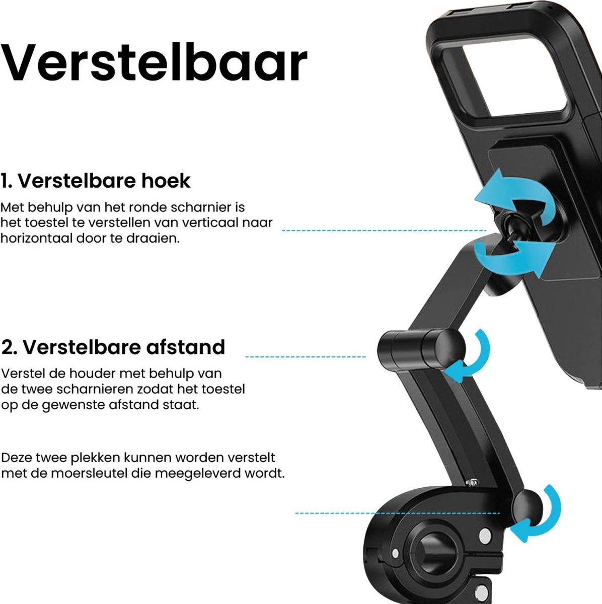 ROCK Waterbestendige Fiets Telefoonhouder Smartphones 4.5 Tot 6.7 Inch 3D Waterdicht Bescherming - Afbeelding 16