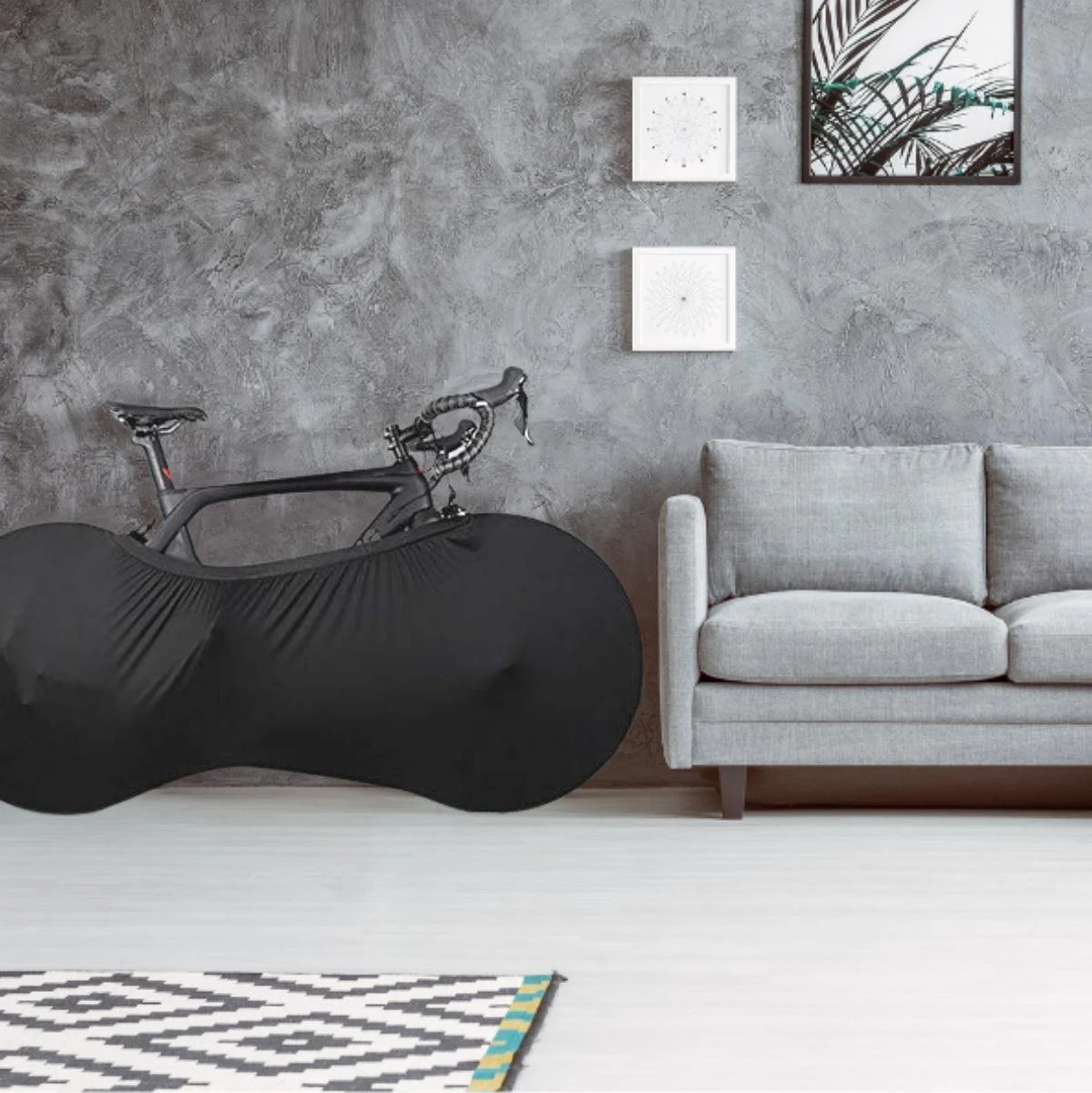 B-Y Sleeve Fietshoes T/m 29" - Fiets Beschermhoes - Racefiets Hoes - MTB - Bike Cover - Model: Black - Afbeelding 8