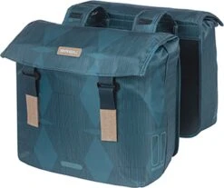 Basil Elegance Dubbele Fietstas - 40-49 Liter - Estate Blauw