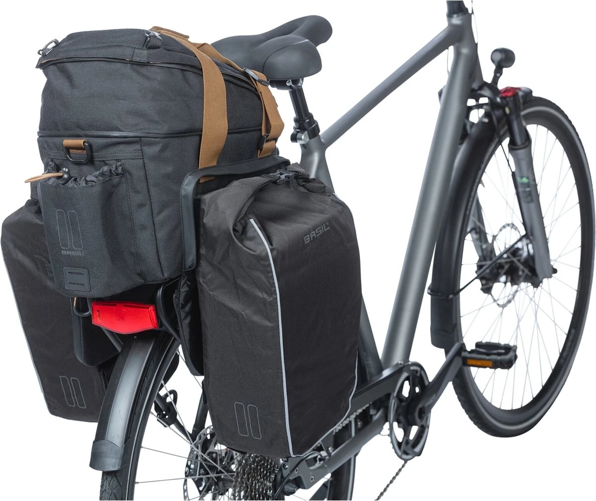 Basil Miles XL Pro Bagagedragertas MIK - 9-36 Liter - Zwart/Grijs - Afbeelding 15