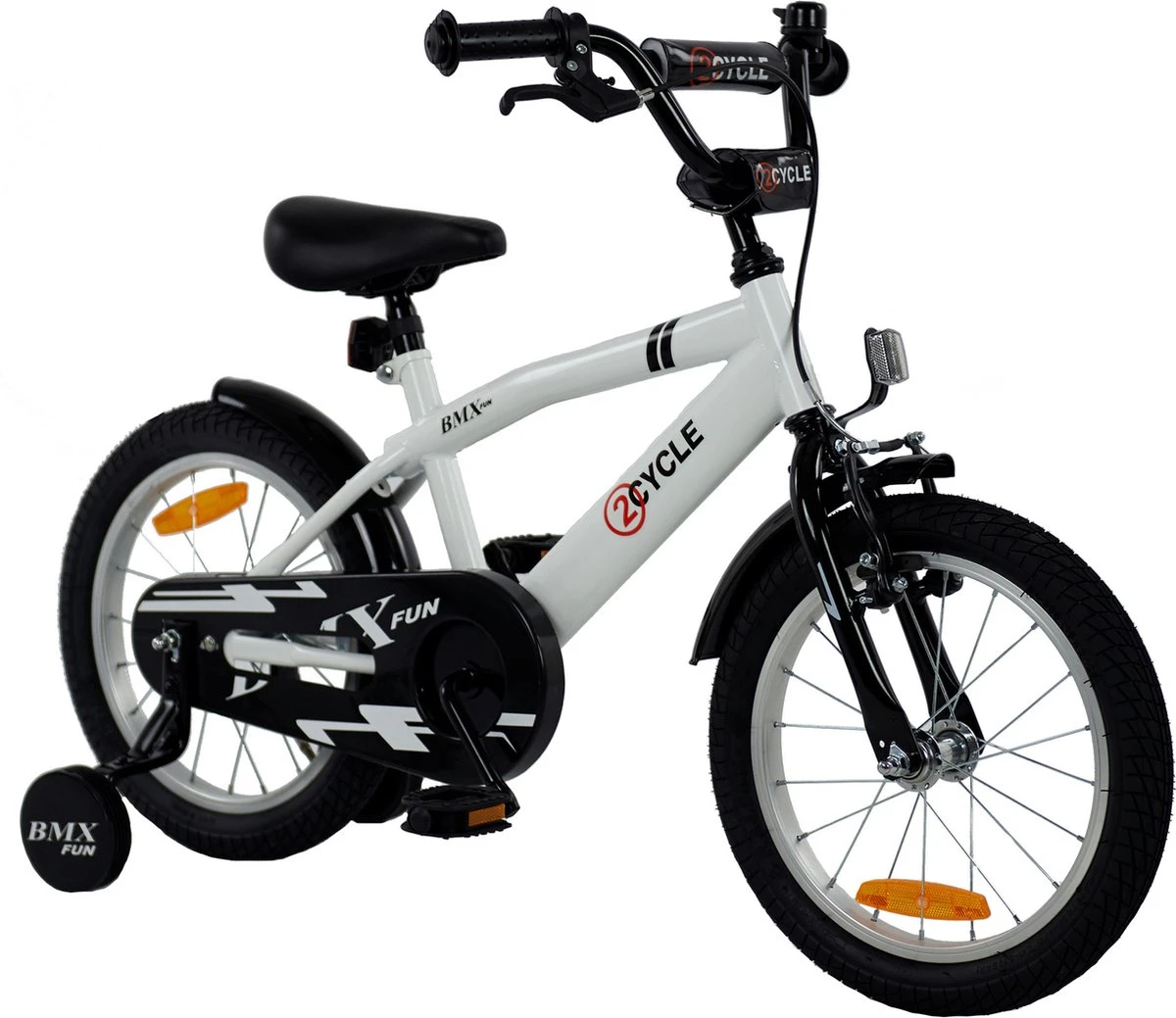 2Cycle BMX-Fun Kinderfiets - 16 Inch - Wit - Jongensfiets