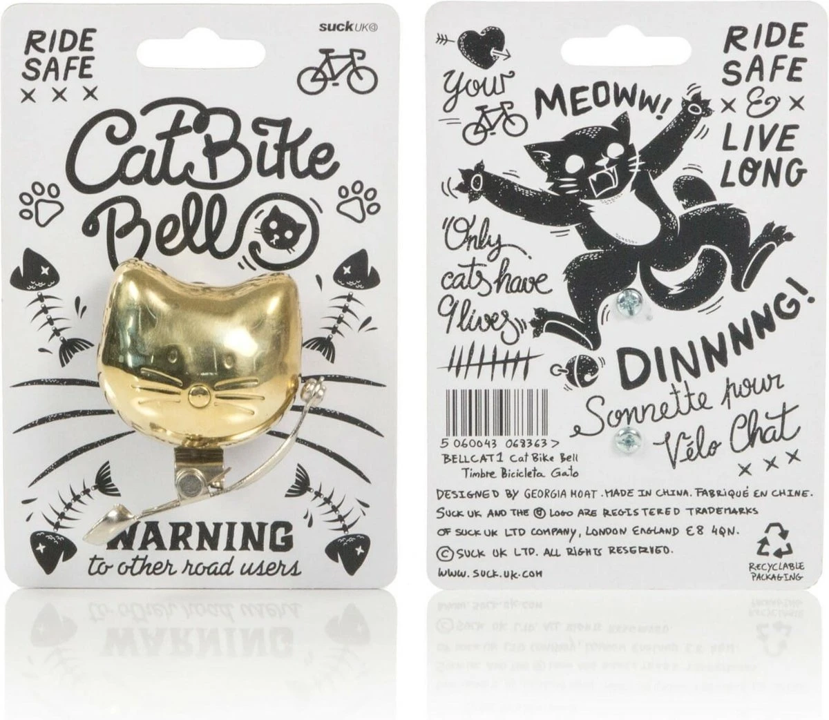 Suck UK Kat Fietsbel - Afbeelding 8