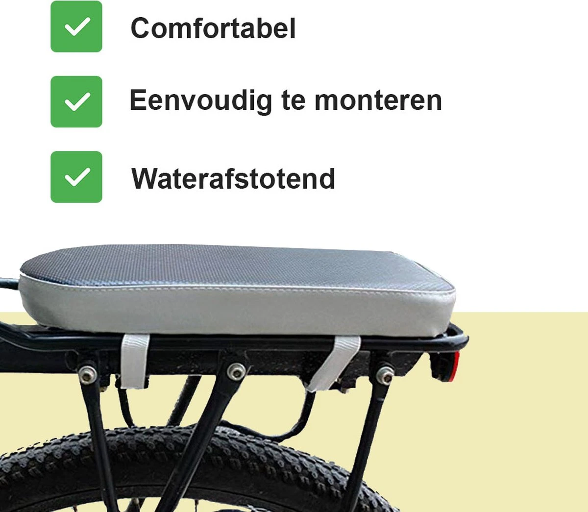 Lynnz® Bagagedrager Kussen - Fietskussen Achter - Bagagedragerkussen - Kussentje - Fiets Kussen - Afbeelding 7