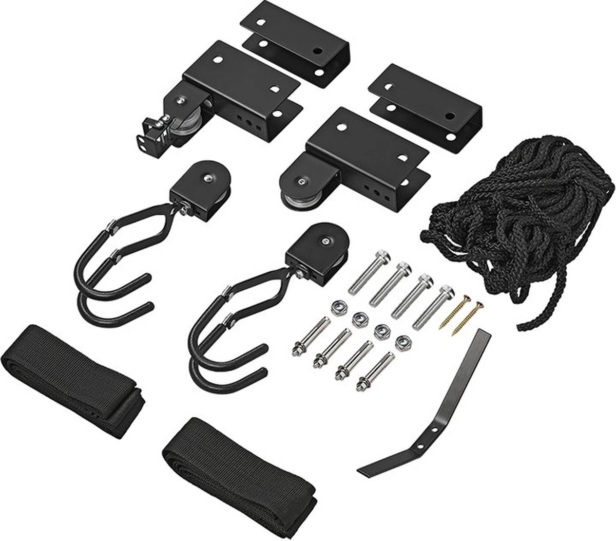 Crius Fietslift - Fiets Ophangsysteem - Met Katrollen - XL - Voor Plafondbevestiging - Tot 57KG - Afbeelding 3