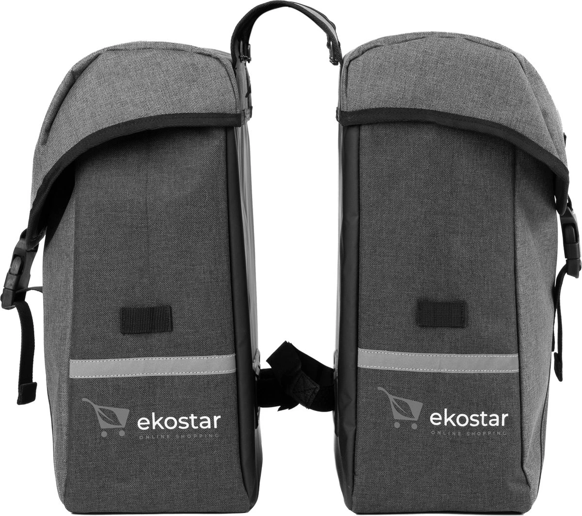 Ekostar® Online Shopping - Dubbele Fietstas - Donker En Licht Grijs - Waterafstotend - Fietstas - 34 Liter - Fietstassen Elektrische Fietsen - Afbeelding 2