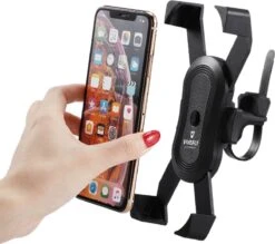 Vivefly Electronics Trustclamp Telefoonhouder Fiets - 360 Graden Rotatie - Geschikt Voor Scooters, Motors, Fietsen En Kinderwagens - Handsfree - GSM Houder - Veilige Grip - Universeel