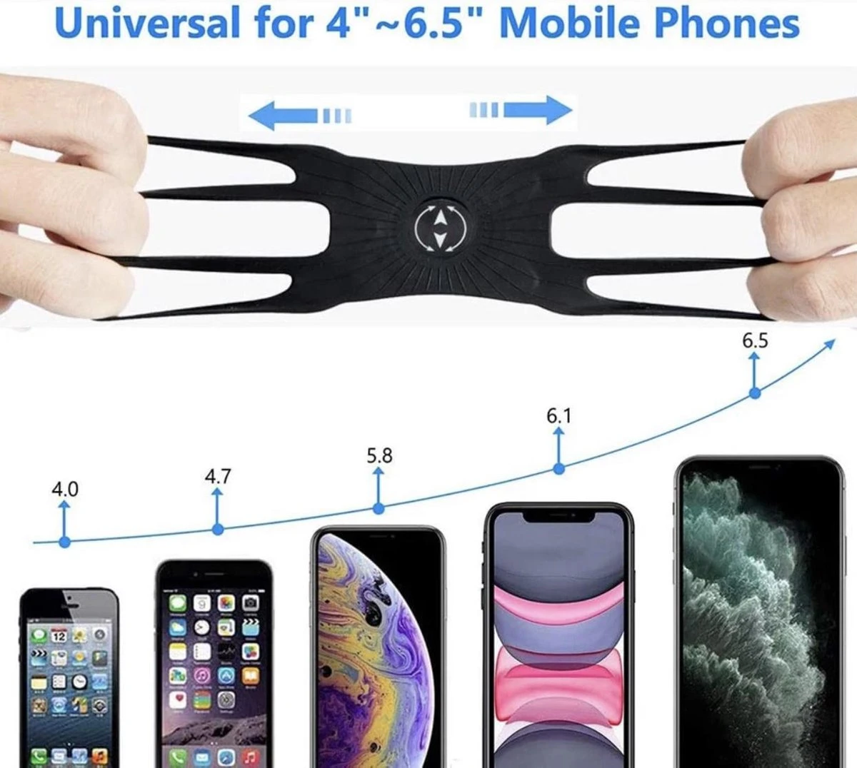 Merkloos Afneembare Mobiele Telefoon Houder Voor Op Je Fiets | Geschikt Voor Elk Toestel |Afneembaar | Houder Telefoon | Extra Stevig | Smartphone Houder | Stuur Houder | 360 Graden Draaibaar | Motor | Racefiets | Zwart - Afbeelding 2