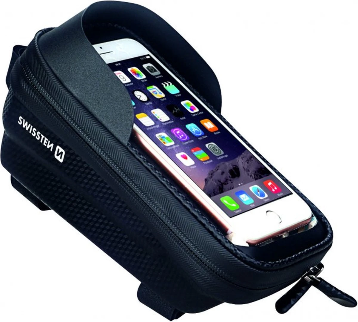 Swissten Telefoonhouder Fiets Waterdicht - Geschikt Voor O.a. IPhone 7/8/SE/X/XS/XR/11/12/13/14 - Pro/Pro Max/Mini/Plus & Diverse Samsung Smartphones Van 5.4 Tot 6.7 Inch - XL - Afbeelding 7
