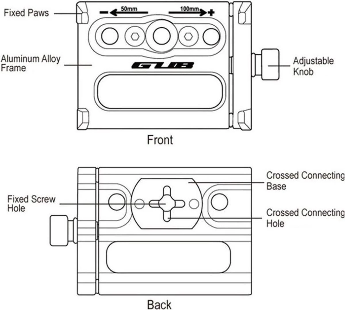 GUB Universele Fiets Telefoonhouder Voor Smartphone Zwart - Afbeelding 3