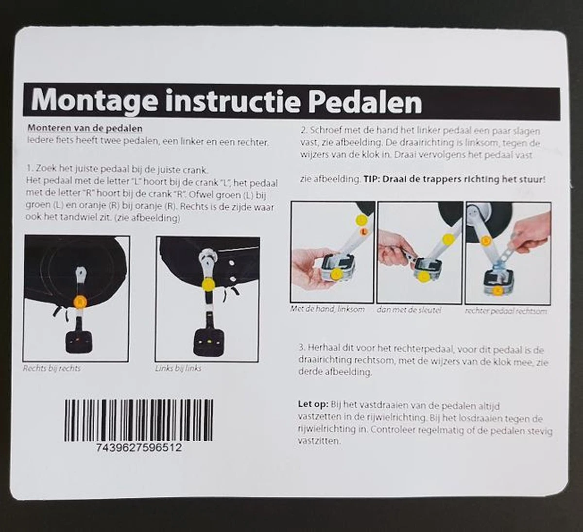 Fiets Pedalen - Anti Slip - Trappers Voor Fiets Met Reflector - 14.2mm Schroefdraad - 9/16 Inch -Zwart - Afbeelding 7