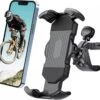 Telefoonhouder Fiets - Stevige Telefoonhouder Motor En Scooter Kinderwagen - Fietshouder Voor Smartphones - Sportieve Telefoon Houder Fiets - Fiets Accessoires - Universeel - Zwart