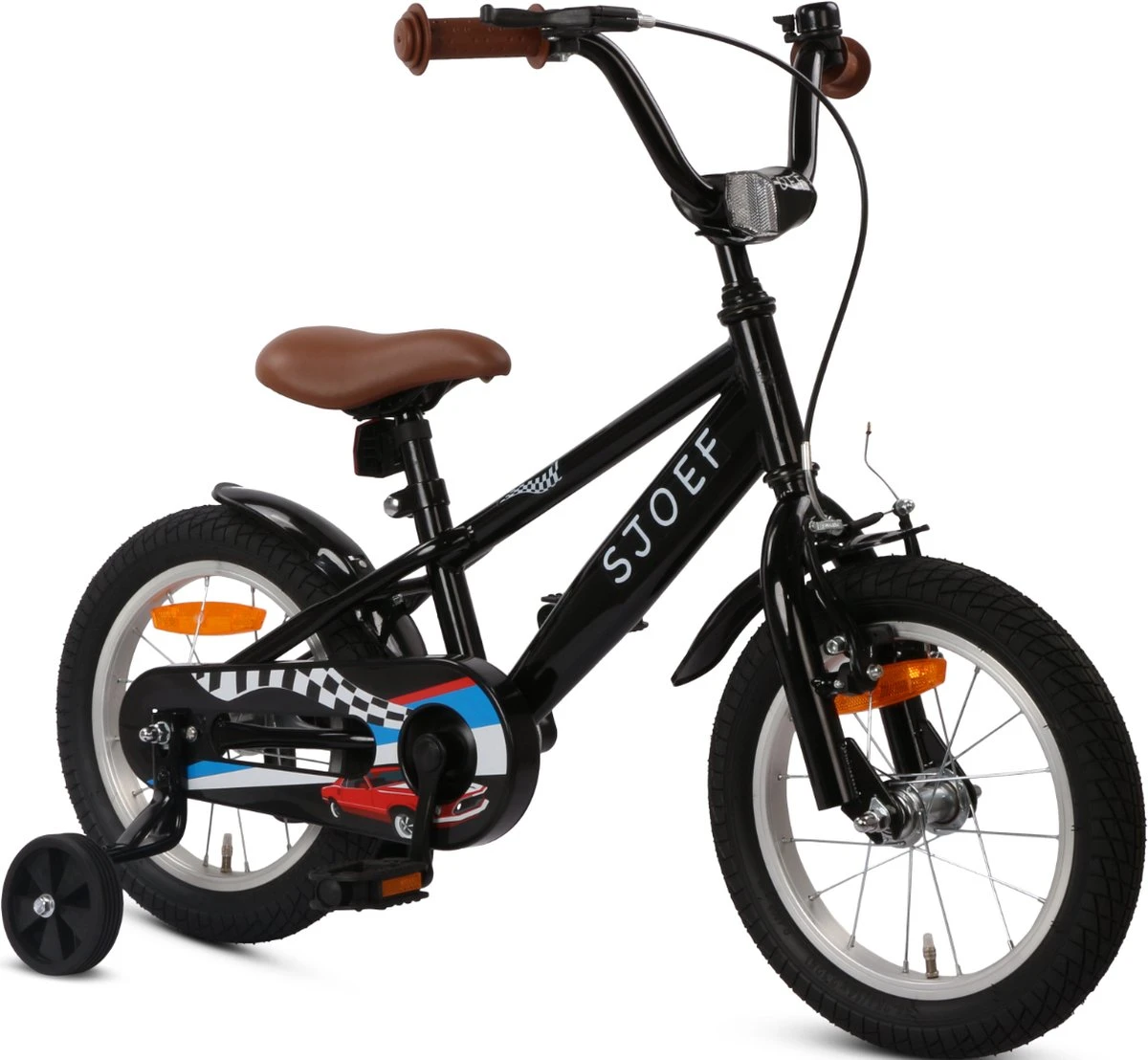 SJOEF Race Jongensfiets 14 Inch - Zwart - Afbeelding 2