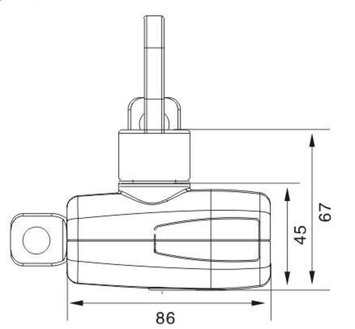 VINZ Veymont Fietsslot / Kettingslot ART2 - 150cm - Afbeelding 3