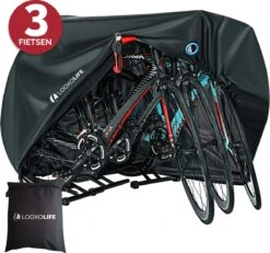 Fietshoes Waterdicht - Voor 2 Fietsen Of 3 Fietsen - Fietshoes 3XL - Extreem Sterk & Dik - PU Coating - Dichtgelaste Stiksels