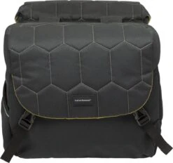 New Looxs Quilted Mondi Joy Double Dubbele Fietstas - 38 Liter - Zwart