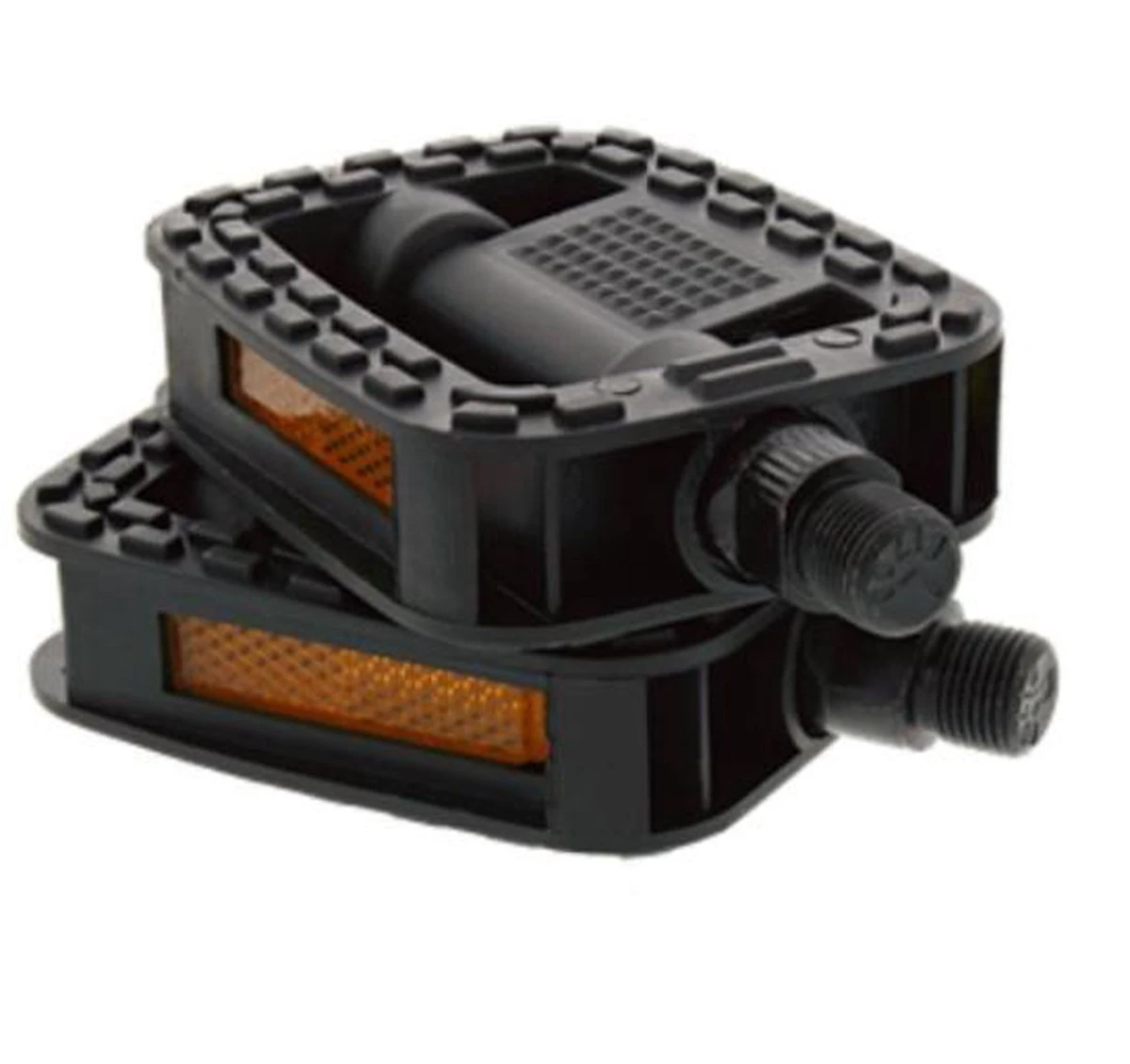 Fiets Pedalen - Anti Slip - Trappers Voor Fiets Met Reflector - 14.2mm Schroefdraad - 9/16 Inch -Zwart - Afbeelding 2