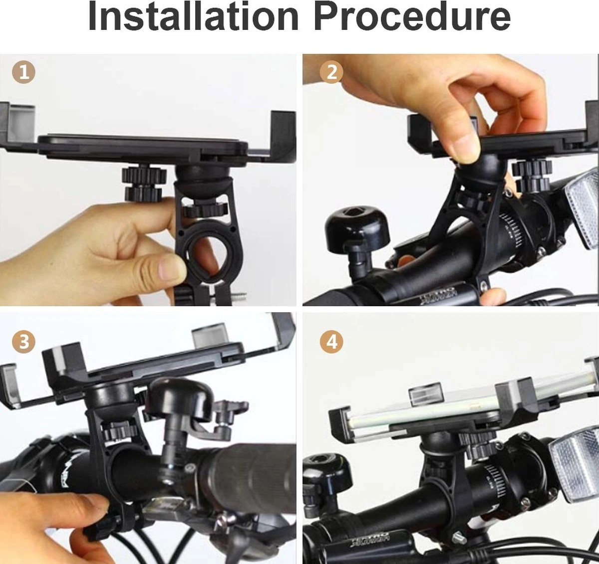 Universele Telefoonhouder Fiets Met 360 Graden Rotatie - Anti Shock & Vibratie Ontwerp - Ook Voor Scooter En Motor – GSM Mobiel Houder - Fietshouder - Afbeelding 3