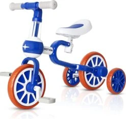 3 In 1 - Multifunctioneel Ombouwbare Kinderdriewieler - Kinder Trike - Peuterfiets - Kinder Fiets - Verstelbaar Zadel - Lichtgewicht - Lefvrije Banden -Ombouwbaar Tot Loopfiets, Driewieler, Tweewieler - Voor Kinderen Van 1-51 Jaar Roze