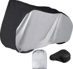 Fiets Beschermhoes - 210D + Zadelhoes + Opbergtas - Voor 2 - 3 Fietsen - Alle Weersinvloeden - 110 X 80 X 200 Cm (B*H*L)