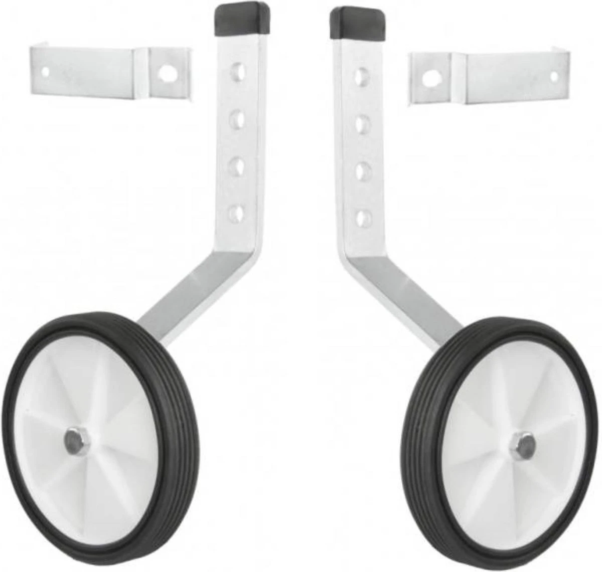 Tom - Zijwieltjesset 12 T/m 20 Inch - Kunststof - Wit / Zwart