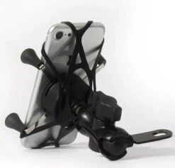 Merkloos Motorfiets Telefoonhouder - Scooter Telefoonhouder - Mobiele Telefoon Houder Met USB Oplader Voor Op De Motor - Voor Op De Brommer - Voor Op De Scooter - GPS - Telefoonhouder Motorfiets Motorlader 3D 8685