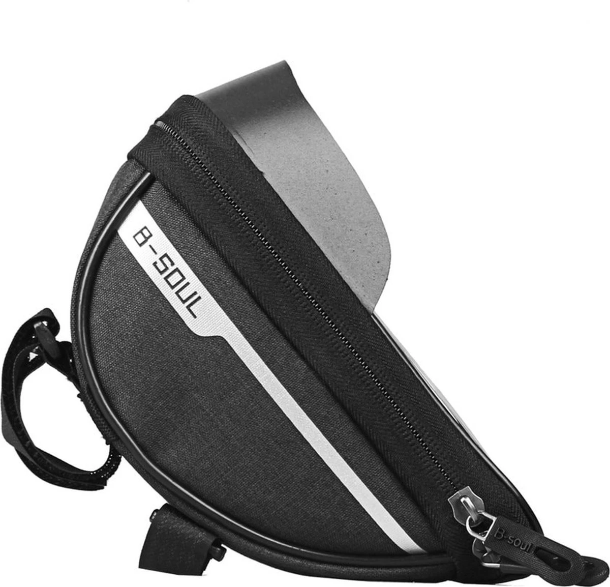 TechU™ Telefoonhouder Voor Fiets – Waterdichte Fietstas – Opbergruimte – Geschikt Voor Mobiel Tot 18 Cm / 7 Inch – Zwart - Afbeelding 3